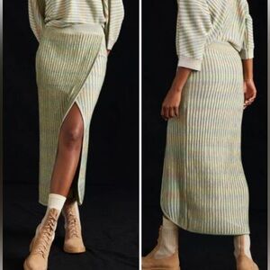 Day Practice by Anthropologie Faux Wrap Maxi skirt